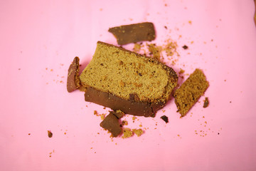 Top view of Honey sponge cakes