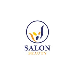 salon logo template, tower design vector creative concept idea