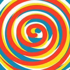 Candy lollipop round spiral delicious flat design cartoon vector illustration - set of sweet colorfull candys
