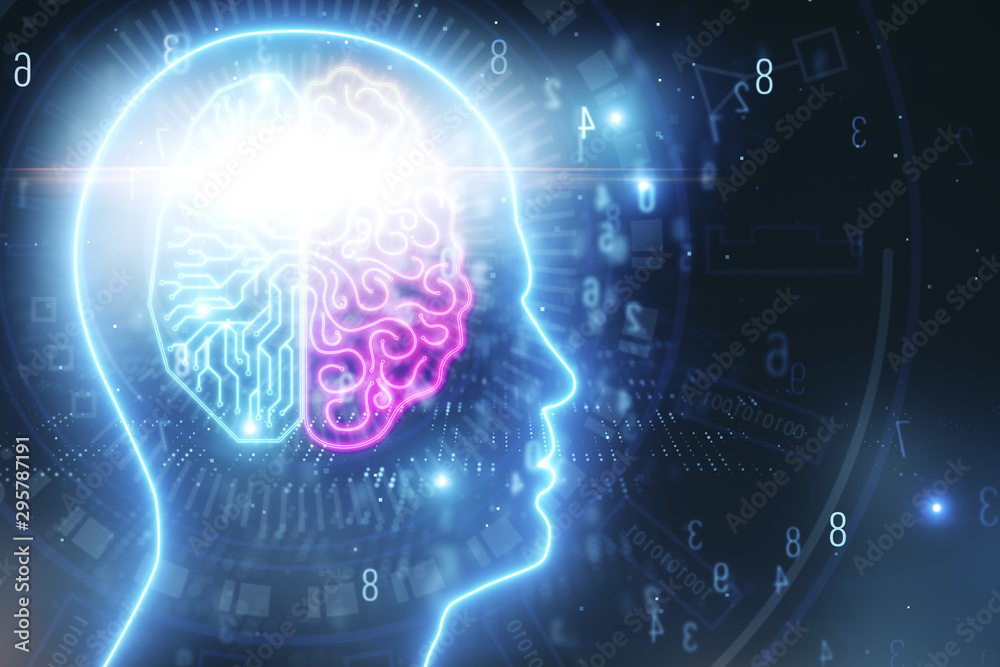 Poster Artificial intelligence and computing concept