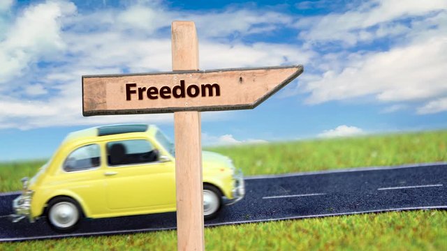 Street Sign the Way to Freedom