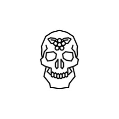 Skull, flower, Catrina icon. Element of Dia de muertos icon