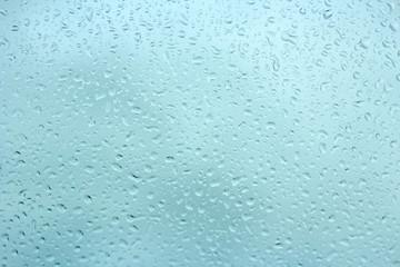 Drops on the glass, the sky. abstraction background.