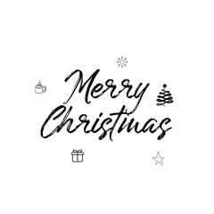 Merry Christmas. Calligraphy saying for print. Vector Quote 