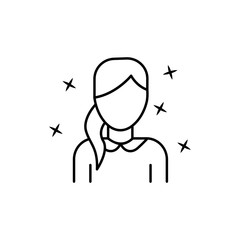 Girl young avatar icon. Element of people avatar icon