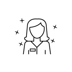 Woman worker avatar icon. Element of people avatar icon