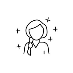Girl avatar young icon. Element of people avatar icon