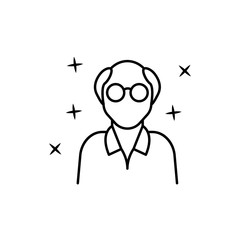 Man old avatar icon. Element of people avatar icon