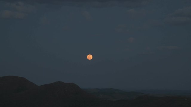 Full Moon Rise in the Mountains in Brazil