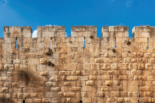 The Wall in Jerusalem Old City fortress wall in Old City Jerusalem, Israel.