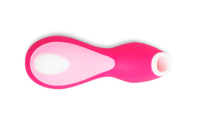 Sex toy for adult, pink vibrator for clitoris stimulation.