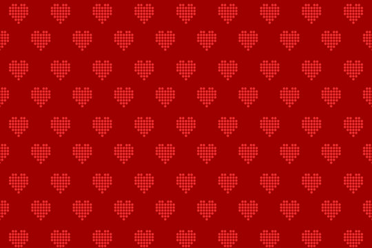 Dotted Hearts pattern background illustration vector. Valentine's Day