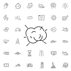 Explosion icon. Universal set of speed for website design and development, app development