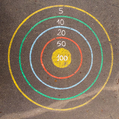 une cible au sol en vue a&eacute;rienne drone