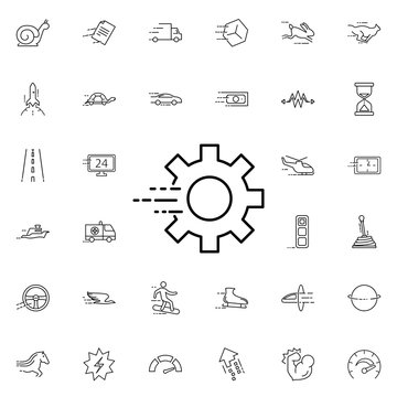 Fast mechanism icon. Universal set of speed for website design and development, app development