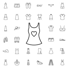 Ladies blouse icon. Universal set of summer clothes for website design and development, app development