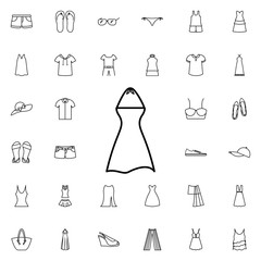 Dress icon. Universal set of summer clothes for website design and development, app development