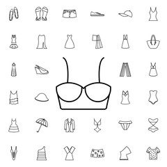 Swimsuit icon. Universal set of summer clothes for website design and development, app development