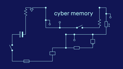 Electronic circuit scheme. Technology concept. Vector.