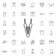 Swimsuit icon. Universal set of summer clothes for website design and development, app development