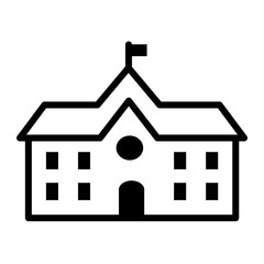 School Icon Vector Design Template