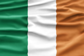 Ireland National Day. Irish Flag with stripes and national colors. Background illustration.