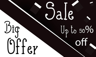 50% Sale Black Banner