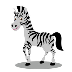 Fototapeta na wymiar Standing Zebra - Cartoon Vector Image