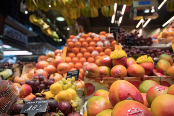 typical fruit market of a town