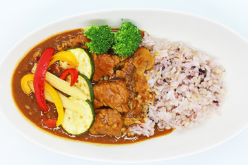 彩りポークカレー