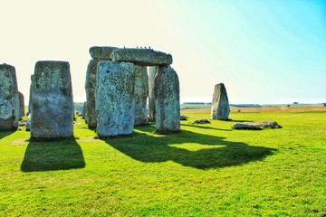Stonehenge, Neolithic ancient standing stone circle monument, UNESCO World Heritage Site,...