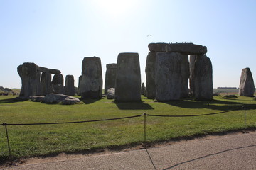 Stonehenge, Neolithic ancient standing stone circle monument, UNESCO World Heritage Site,...