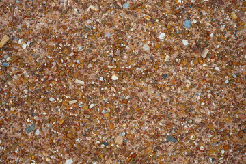 Gravel soil surface Prepare for the construction of a road foundation.