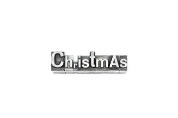 movable type Christmas text