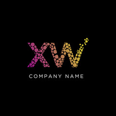XW letter Logo Designs,X Initial name logo template