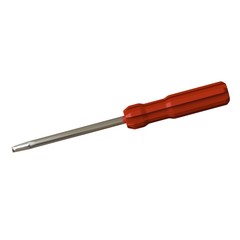Screwdriver with a red pen on a white background, isolate. 3D rendering of excellent quality in high resolution. It can be enlarged and used as a background or texture.