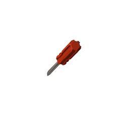 Screwdriver with a red pen on a white background, isolate. 3D rendering of excellent quality in high resolution. It can be enlarged and used as a background or texture.