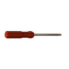 Screwdriver with a red pen on a white background, isolate. 3D rendering of excellent quality in high resolution. It can be enlarged and used as a background or texture.