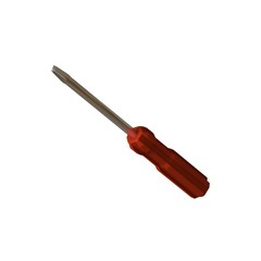 Fototapeta premium Screwdriver with a red pen on a white background, isolate. 3D rendering of excellent quality in high resolution. It can be enlarged and used as a background or texture.