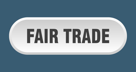 fair trade button. fair trade rounded white sign. fair trade