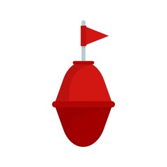 Port buoy icon. Flat illustration of port buoy vector icon for web design - obrazy, fototapety, plakaty