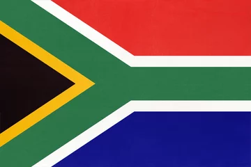 Fotobehang Afrika South Africa republic national fabric flag, textile background.  © nikol85