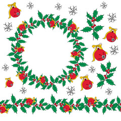 Christmas seamless pattern with snowman, fir trees and snowflakes. Perfect for wallpaper, wrapping paper, pattern fills, winter greetings, web page background