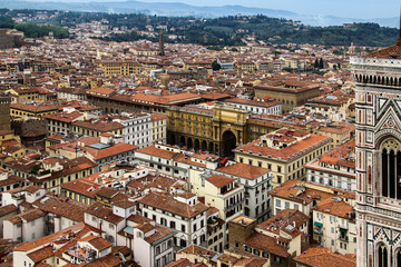 Fototapeta premium Aerial view of Florence (Italy)