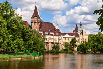 Vaidahunyad Castle - a castle in Varoshliget Park (Budapest, Hungary)