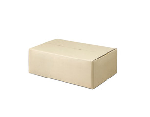 cardboard box on white background