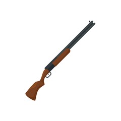 Fototapeta premium Hunter shotgun icon. Flat illustration of hunter shotgun vector icon for web design