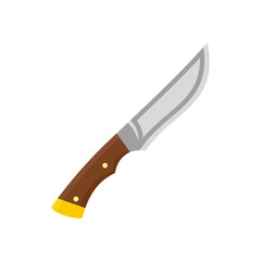Hunter knife icon. Flat illustration of hunter knife vector icon for web design