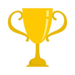 Sport gold cup icon. Flat illustration of sport gold cup vector icon for web design