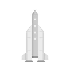 Space rocket icon. Flat illustration of space rocket vector icon for web design